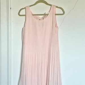 Sezane pink dress with bow, knee-length
